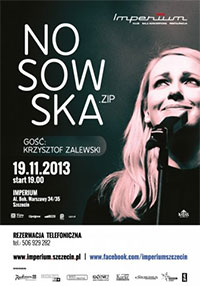 Szczecin, koncerty, Imperium, Nosowska, Nosowska.zip, w Szczecinie